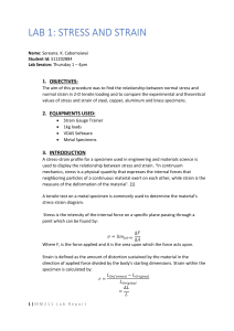 Stress and Strain Lab Report: Steel, Copper, Aluminum, Brass