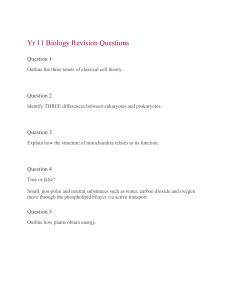 Yr 11 Biology Revision Questions 1