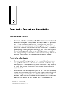 Cape York Report