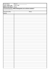 Biology Note making template and questions