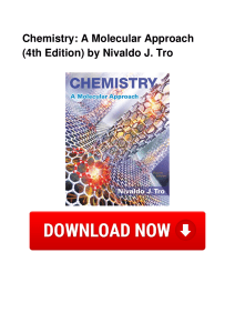 Chemistry A Molecular Approach 4th Editi