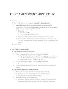 First Amendment Supplement