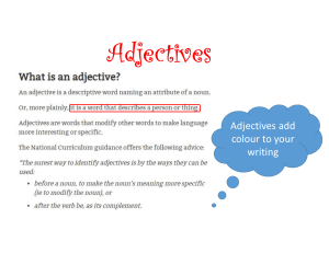 Adjective Learning Guide