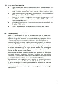 Audit Planning & Fraud Responsibility: Key Concepts