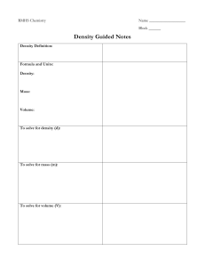 Density Guided Notes