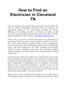 Electrician in Cleveland TN