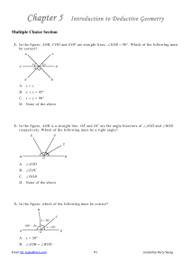 S3  Introduction to Deductive Geometry Question set