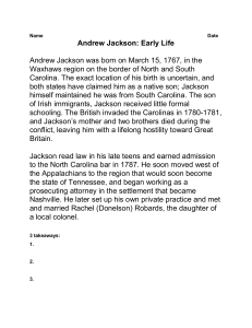 Jackson Early life