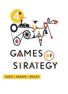 Games of Strategy 4th Fourth Edition 