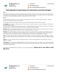 POST OP EXTRACTION INSTRUCTION