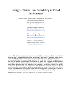 Energy Efficient Task Scheduling in Cloud Environment Review paper 