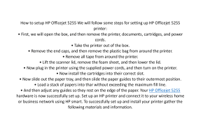 How to setup HP Officejet 5255