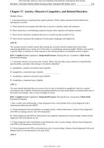 TB-Chapter 27. Anxiety, Obsessive-Compulsive, and Related Disorders