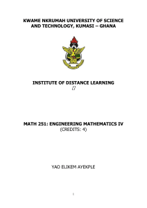 Math 251 KNUST detailed