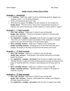 Literary Essay Analysis Outline Example