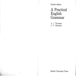 A Practical English Grammar - Thomson
