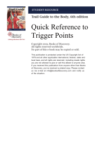 Trigger Points Quick Reference Student resource
