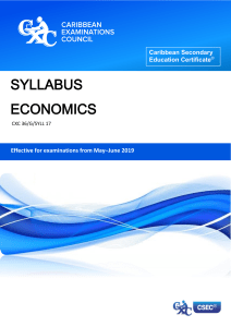 CSEC Economics Syllabus
