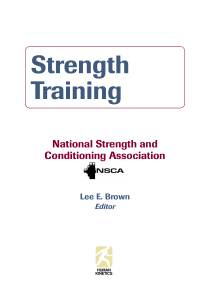 NSCA - Brown - Strength training