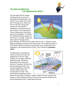 Greenhouse Effect: Teacher Background & Explanation