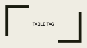 table tag