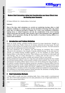 Shaft Calculation non-linear Effect Bearings Inner Geometry