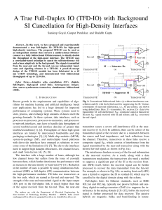 A True Full-Duplex IO (TFD-IO) with Background SI Cancellation for High-Density Interfaces