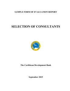 Caribbean Development Bank -Consultancy-Services-Evaluation-Report-Template - 2015