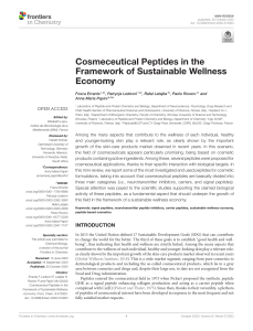 Cosmeceutical Peptides in the Framework of Sustainable Wellness Economy