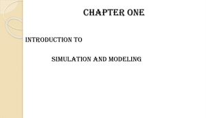 Chapter 1 Simulation and modeling