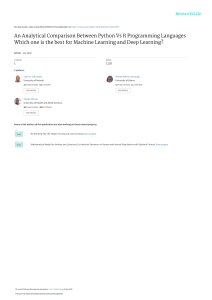 An Analytical Comparison Between Python Vs R