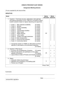 Assignment Marking Scheme (May 2022)