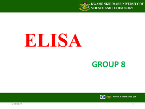 ANALYTICAL GROUP 8 - ELISA
