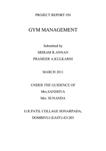 GYM MANAGEMENT SYSTEM PROJECT REPORT 2