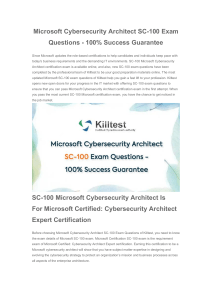 Microsoft Cybersecurity Architect SC-100 Exam Questions