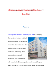 Zhejiang Jiayin Hydraulic Machinery Co., Ltd.