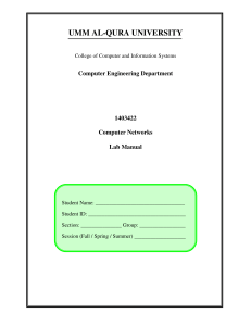 Computer Networks Lab Manual - TCP/IP, Cisco Configuration