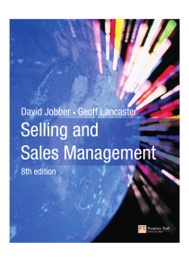 Selling and Sales Management 8th edition