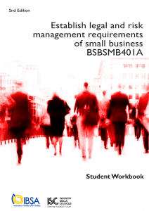 BSBSMB401 TS StudentWorkbook