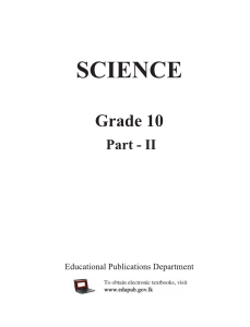 science G-10 P-II E