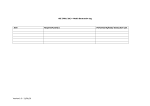 27 Media Destruction Log