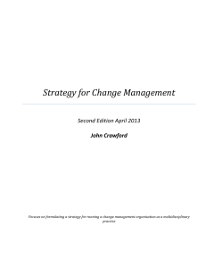 Strategy for Change Management Second Edition