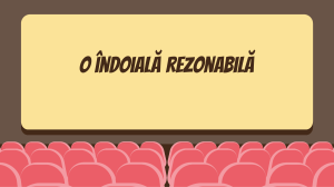 O îndoială rezonabilă: Analiză morală și filosofică