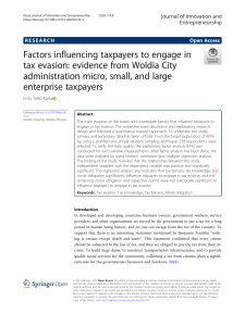 G-6- Factors influencing taxpayers to engage in Tax Evasion