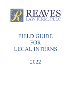 Field Guide For Legal Interns