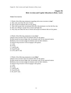 Chapter 06 Risk Aversion and Capital All