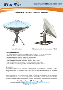 Starwin 4.5m Earth Station Antenna Datasheet(Ring Focus)-Y