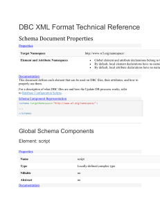 DBC XML Format for Technical Consultants