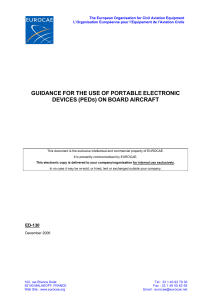 ED-130 Guidance For Use of Portable Electronic Devices (PED) On Aircraft