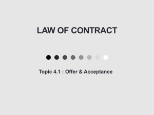 CHAPTER 4 Law of Contract